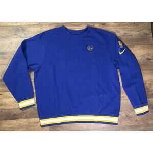 Nike Golden State Warriors Team Issued Warm Up Crewneck DN5441-495 Men’s XL.